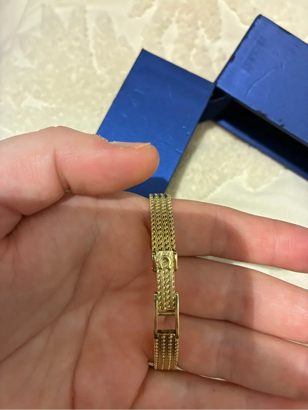 Vintage 14k yellow gold Omega ladies watch
